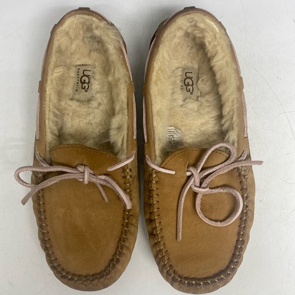 UGG Dakota Tan Suede Slippers Size 8 - Picture 3 of 17